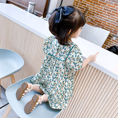 女童連衣裙夏裝2022新款 小童碎花裙兒童網紅裙子 寶寶洋氣公主裙