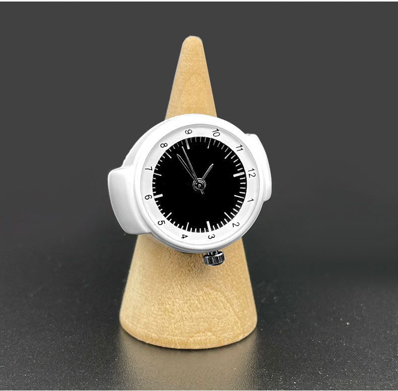 15g Weight Quartz Glass Mirror Material Stainless Steel Strap Material Watch Rings Classification Pointer Display Type Round Dial Shape Shopping Occasion Quartz Movement Round Pattern All Seasons Season Unisex Gender Casual Style Casual Round Quartz Watch Rings