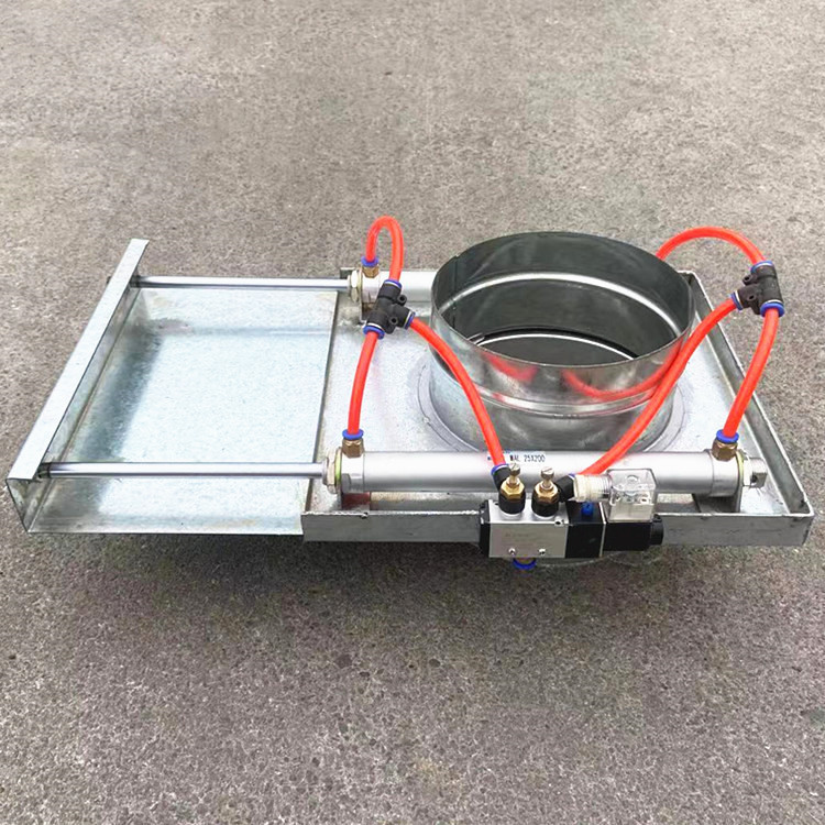 佛山瑞通通风设备电动风阀DN300圆形插板阀 不锈钢方形手动风阀