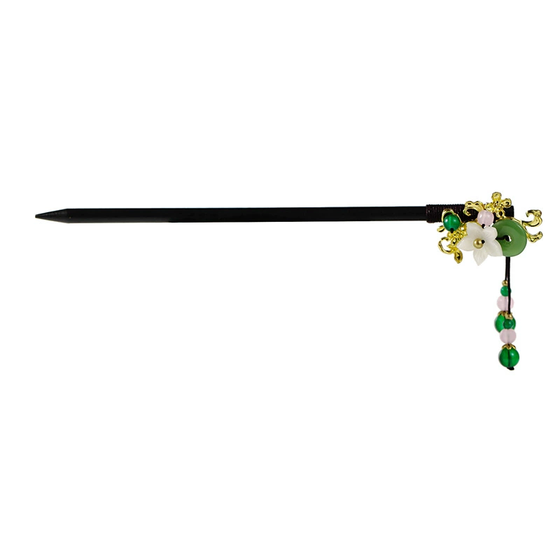 Fresh retro Chinese hairpin with tassels sandalwood, cheongsam, hairgrip, hair accessory