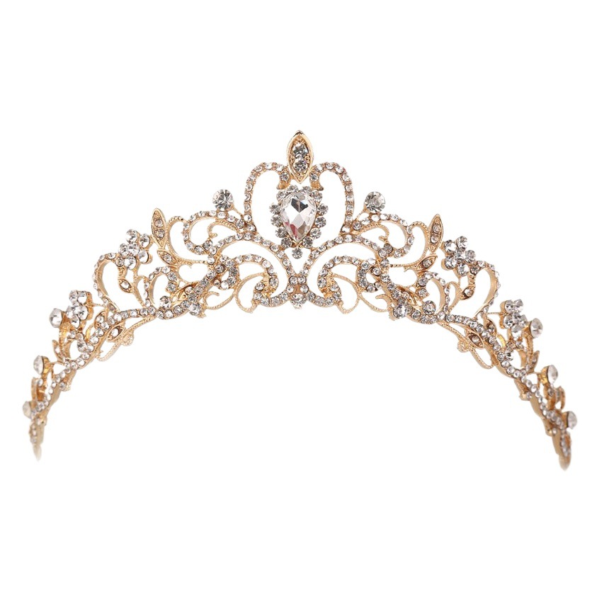 Europa y América elegante corona nupcial exquisito rhinestone de lujo corona diadema accesorios del vestido de Boda nupcial tocado de la boda