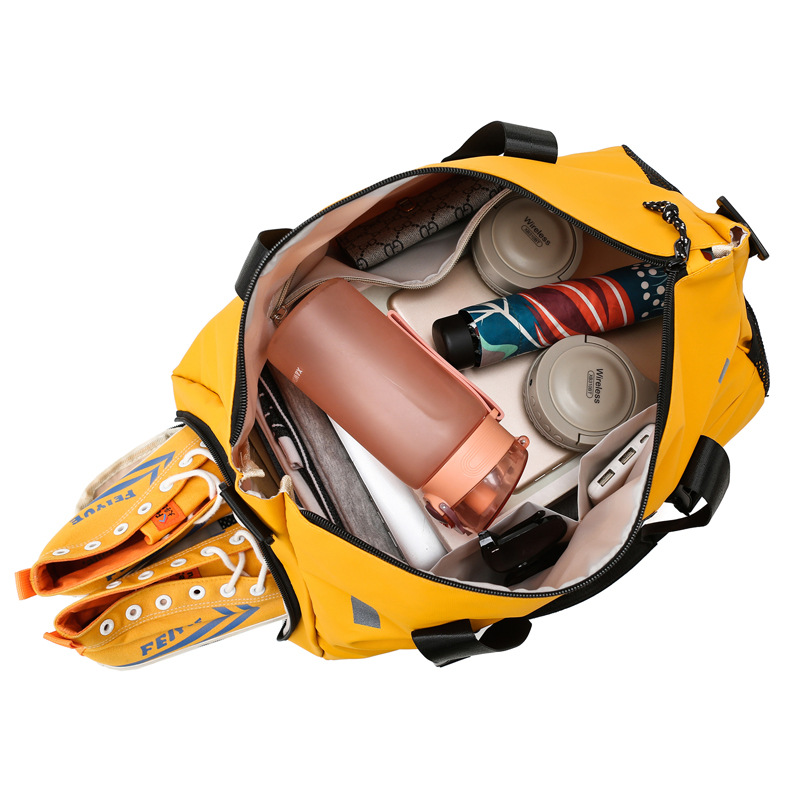 Spot bolsa de fitness para deportes al aire libre bolsa de almacenamiento de viaje separada en seco y húmedo bolso de mensajero para mujer bolso de almacenamiento de hierro para hombre