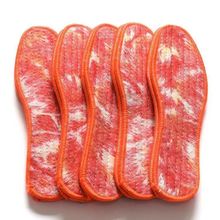 红凤尾暖鞋垫冬季蓝加绒男女通用加棉地摊清袋装加厚保暖