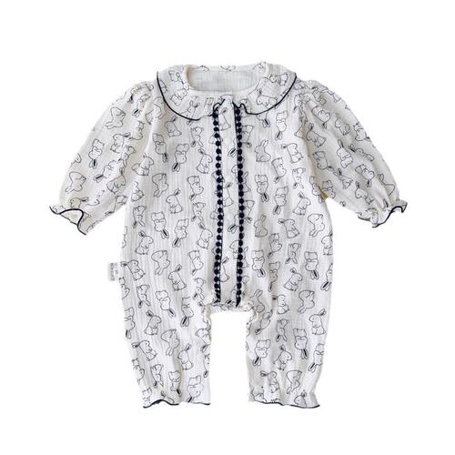 Baby Spring and Autumn Set for Girls, Newborn to 100 Days Princess Coat, Autumn Super Cute and Sweet Outwear, Haha Climbing Suit