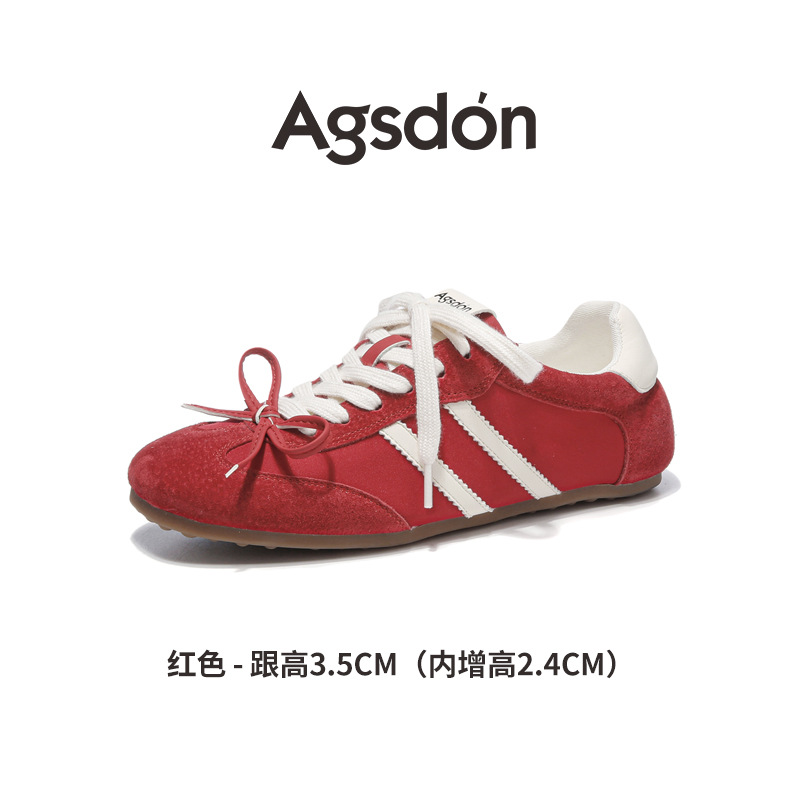 Zapatillas de entrenamiento estilo ballet Augusden para mujer, novedad de otoño 2025, zapatillas deportivas retro informales, estilo dopamine.