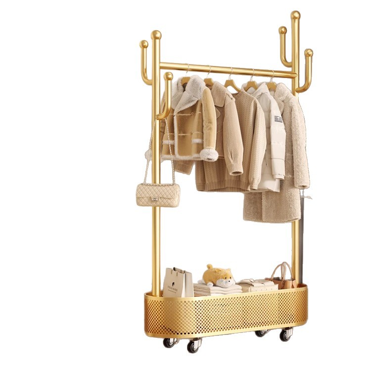 Perchero de piso a techo Dormitorio doméstico grueso y grueso Perchero extraíble Tendedero de secado de balcón Perchero