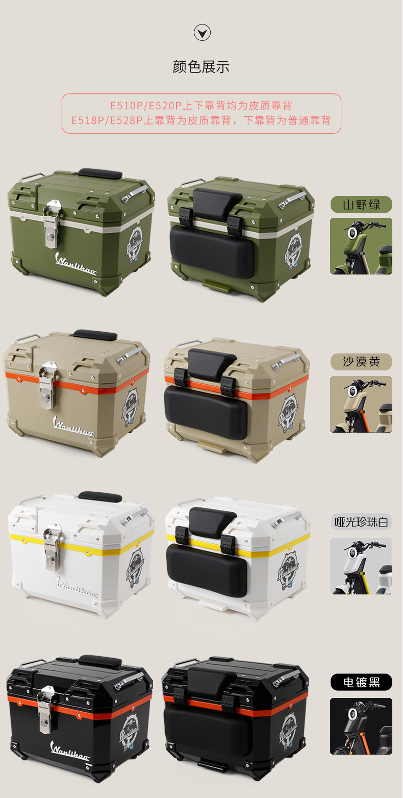 Wanlihao Maverick U2U3 electric vehicle trunk, motorcycle rear trunk UQi+ non-aluminum alloy UMAX storage box