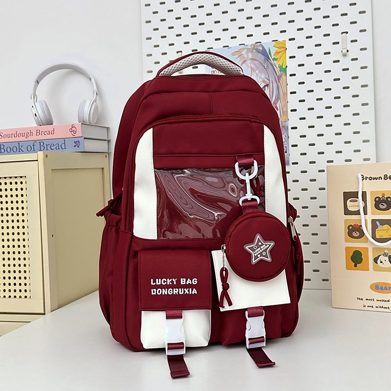 Linda mochila escolar para estudiantes de gran capacidad nueva mochila para estudiantes de secundaria y universitarios