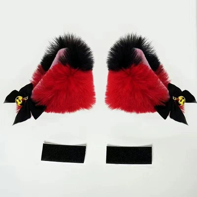 Motosiklet dəbilqələri: Cat Ears, Gradient Color Motorcycle - redblack