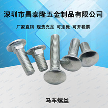 直销镀锌马车螺栓P型管卡全牙螺栓螺钉加长螺杆规格齐全