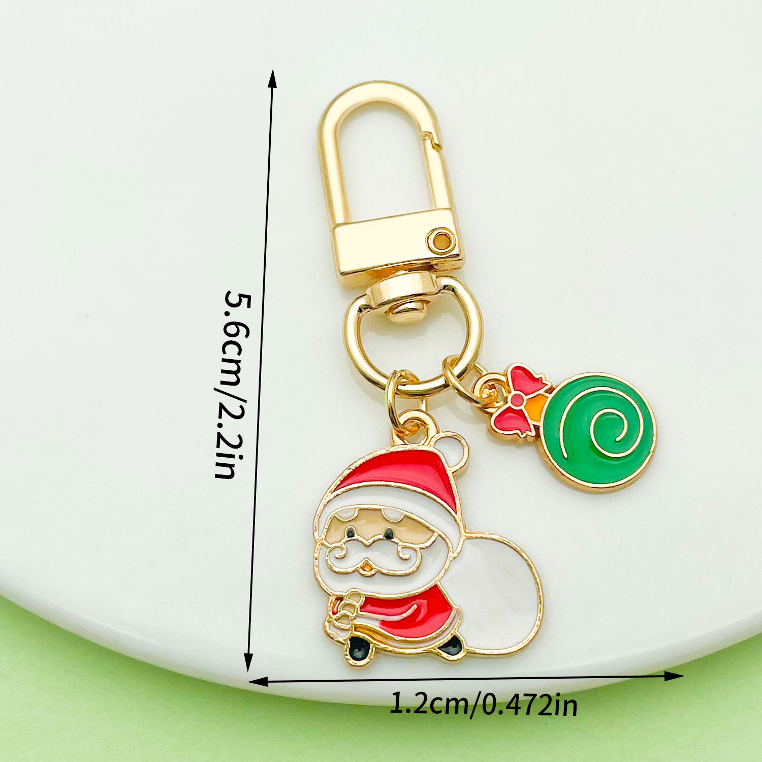 Llavero de Navidad lindo árbol de Navidad de dibujos animados anciano campana copo de nieve colgante de aleación colgante pequeño regalo europeo y americano