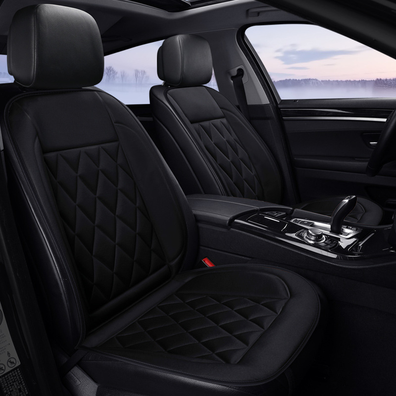 Multi-function pad: Universal Seat Cushion - black-front-and-passenger-seat-24v-for-trucks