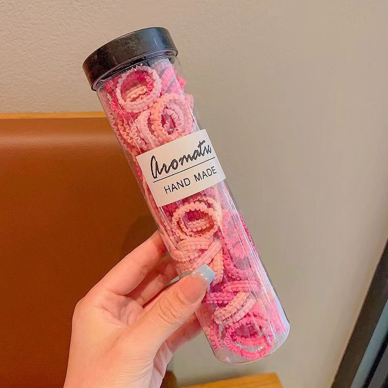 Estilo coreano de alta cuerda de Pelo elástico de las mujeres anillo de toalla simple banda de goma cuerda de pelo de cola de caballo alta anillo de pelo de bebé