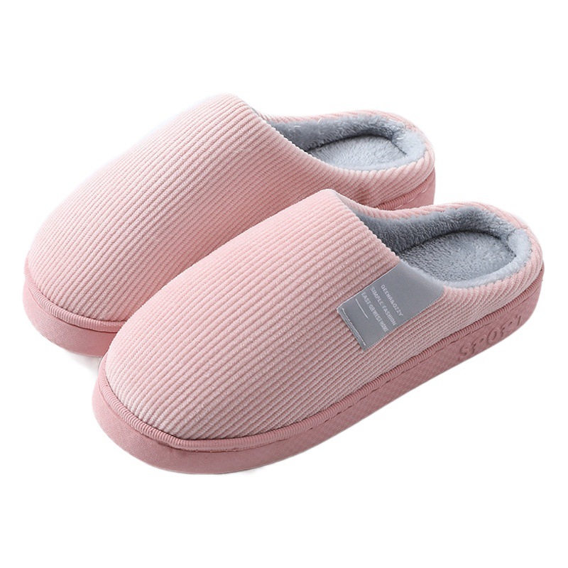Otoño e Invierno casa Zapatillas de algodón para las mujeres pareja interior casa antideslizante grueso Fondo caliente mierda sensación felpa hombres al por mayor