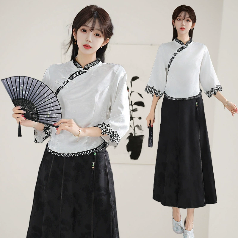 2025 летний новый ретро новый китайский стиль улучшенный чай дзен