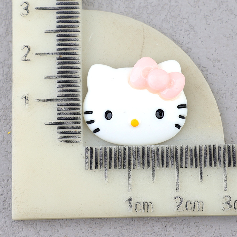 kt 猫の頭ハローキティ樹脂アクセサリー水カップ収納ボックス diy クリーム接着剤携帯電話ケース漫画人形パッチ|undefined