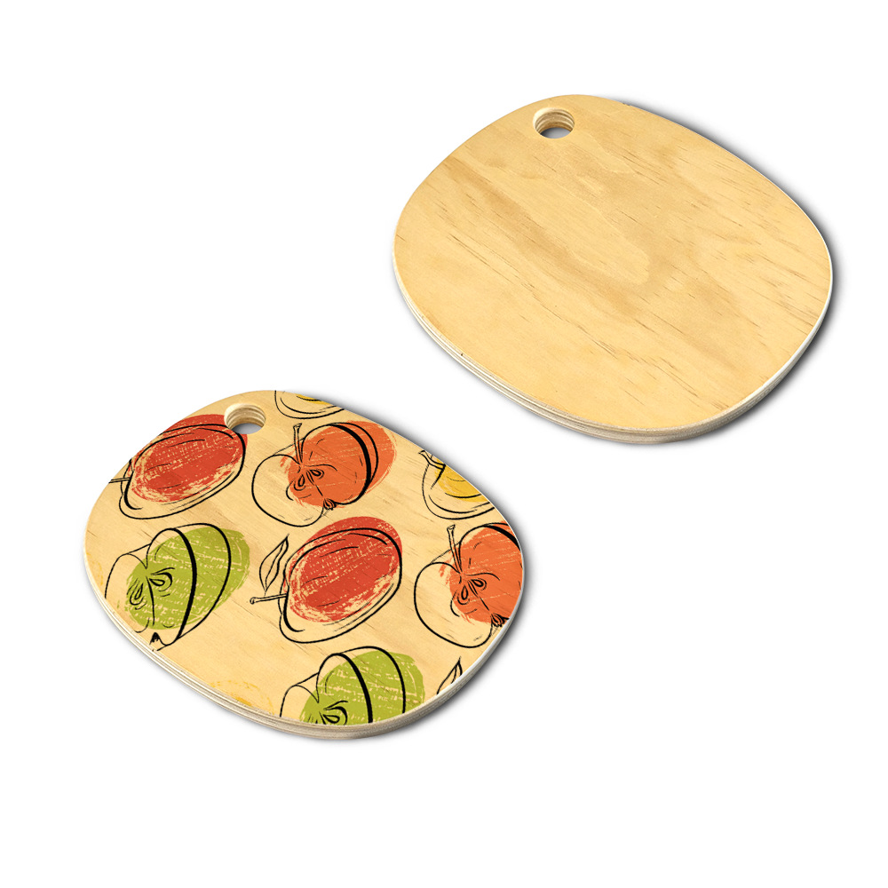 Suministro directo de fábrica sublimación en blanco hoja de corte de verificación ovalada tabla de cortar cocina hogar al por mayor