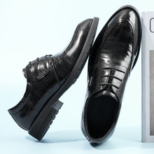 头层羊皮厂家直销英伦风时尚男士正装商务休闲皮鞋男夏季透气男鞋