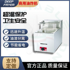 商用台式电/燃气炸炉单双缸大容量多功能油炸机薯条炸鸡设备批发