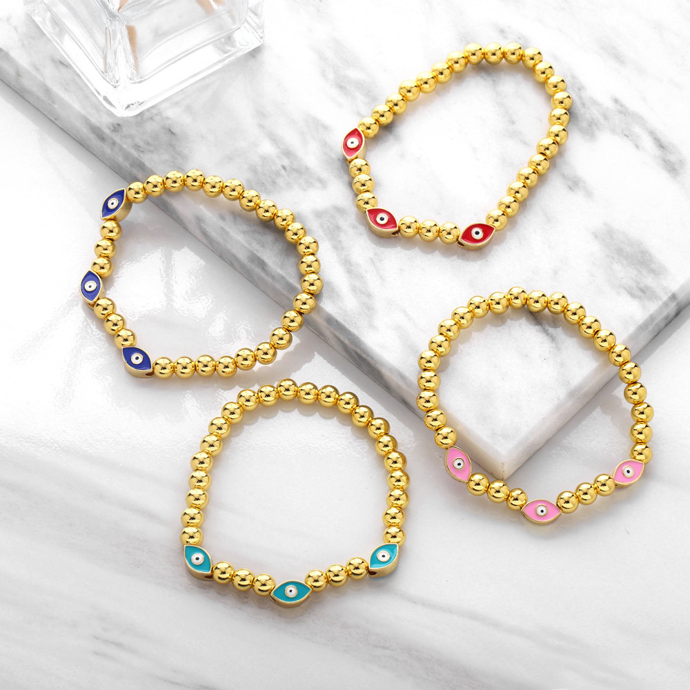 European and American cross-border bracelet niche design demon eye simple round bead accessories