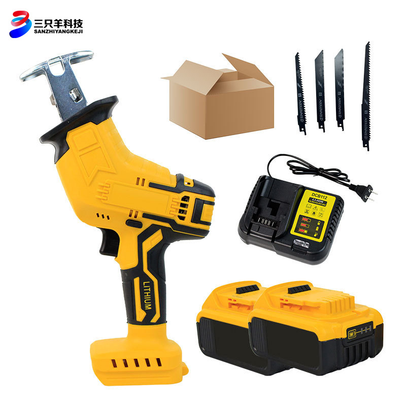 配适得伟DEWALT款大功率锂电便携式往复锯家用切割手提马刀锯小型