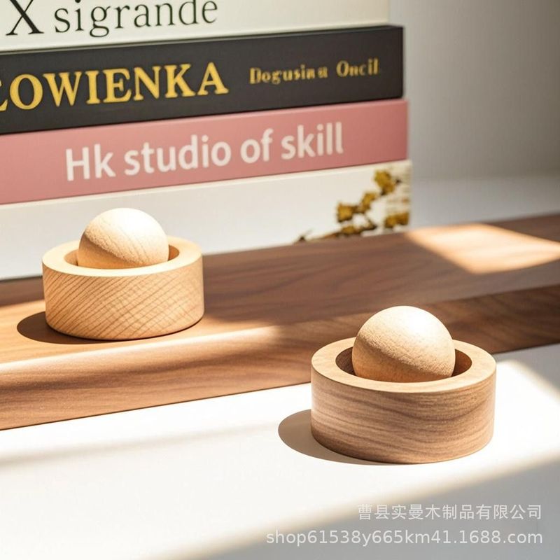 無垢材ボールエッセンシャルオイルディフューザー木製ホームベッドルームアロマセラピーカー装飾品長期的な香りベッドサイドフレグランスディフューザー|undefined