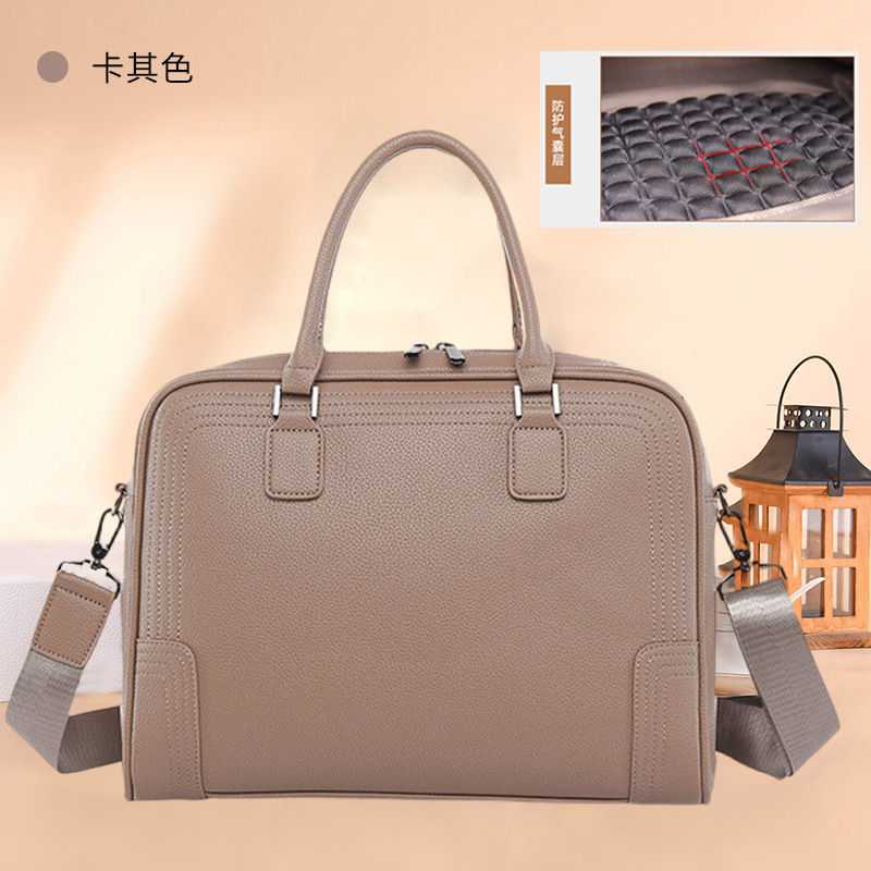 Transfronterizo nuevo bolso del ordenador portátil del negocio de gran capacidad de 13,3 pulgadas de la PU Maletín portátil a prueba de golpes de 16 pulgadas