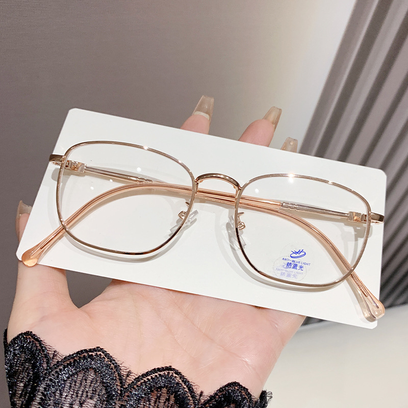 Fotoscopia de cambio de color ante anteojos metálicos antiluz azul transfronterizos anteojos de miopía de marco completo de moda para hombres y mujeres