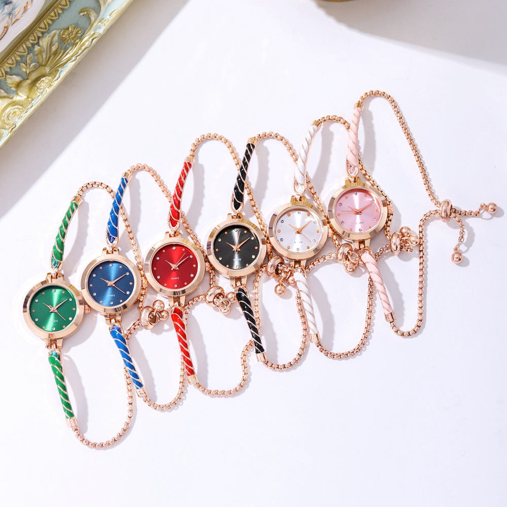 New Rainbow Sugar Colored Bracelet Live Streaming Sales Small dial Temperament Women's Watch_voghion.com