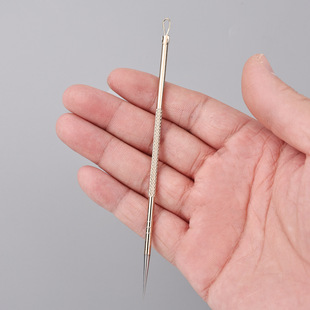 In-Stock Stainless Steel 12cm Acne Needle for Facial Blackheads and Pimples Beauty Needle Electroplated Gold Acne Tool for Picking Pimples