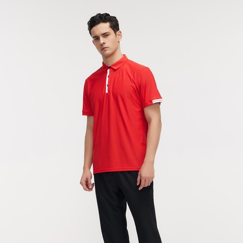 Verano nuevo deporte ocio polo de manga corta mujer y hombre cuello clásico versátil ropa deportiva transpirable de secado rápido impresa