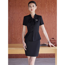 夏新款短袖西装酒店大堂经理美容师职业装女装套装设计感正装批发