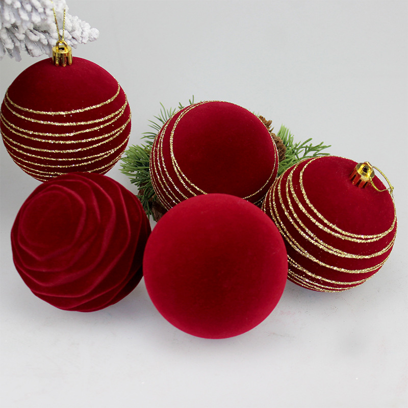 Navidad de terciopelo de terciopelo oscuro árbol de navidad colgante decoración de terciopelo de navidad personalizada