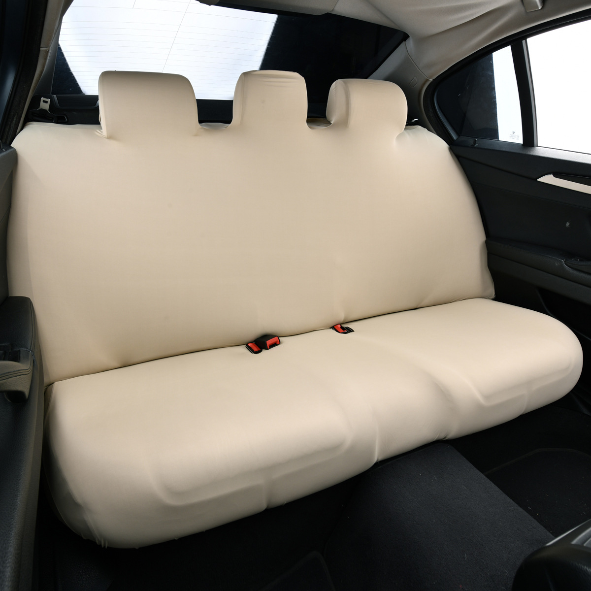 Elastic car cooling rear seat cushion cover, ice silk backrest seat cushion integrated seat protector, universal fit