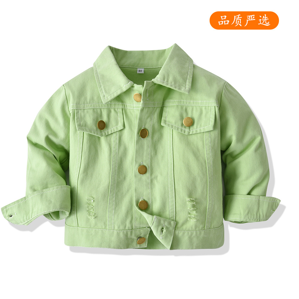 Korean Style Children's Wear Children's Denim Jacket Baby Stylish Spring New Boys' Cotton Casual Top Girls' Jacket