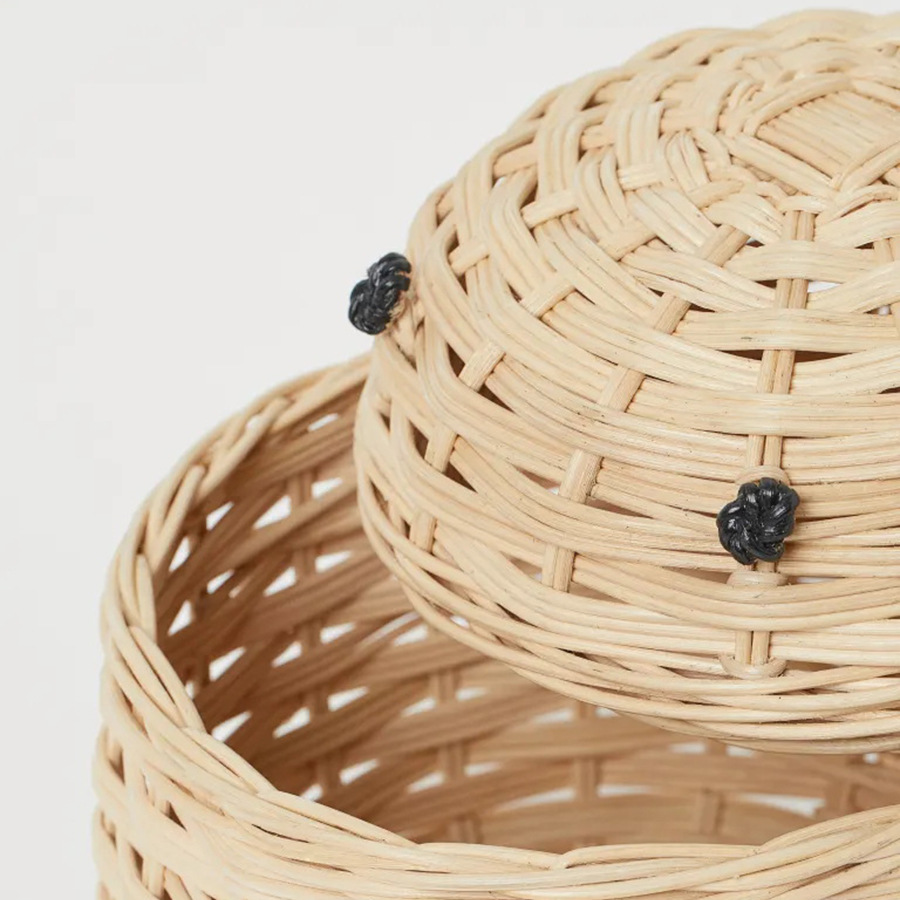 Cesta de juguetes de dinosaurio pequeña de ratán hecha a mano, cesta de almacenamiento decorativa para juguetes de bebé, accesorios de fotografía, cesta tejida de ratán natural