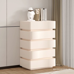 Italian Cream Style Solid Wood Chest of Drawers Internet Celebrity Three-Drawer Chest of Drawers Bedroom Four-Drawer Chest of Drawers Living Room Five-Drawer Chest of Drawers Storage Cabinet Drawer Cabinet