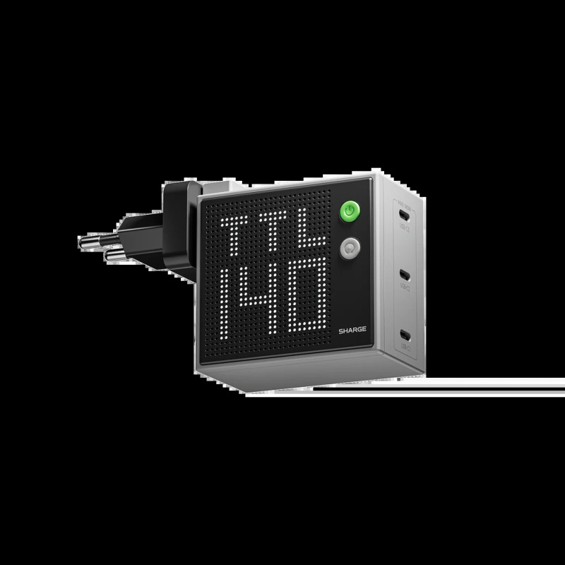 SHARGE フラッシュドットマトリックススクリーン充電器 100W マルチポートノートブックアダプター 3C1A 急速充電 140W スクリーンディスプレイ窒素|undefined