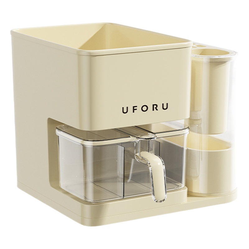 Cocina palillos cuchara condimento almacenamiento rack caja de almacenamiento condimento tarro combinación traje condimento botella cuchillo titular