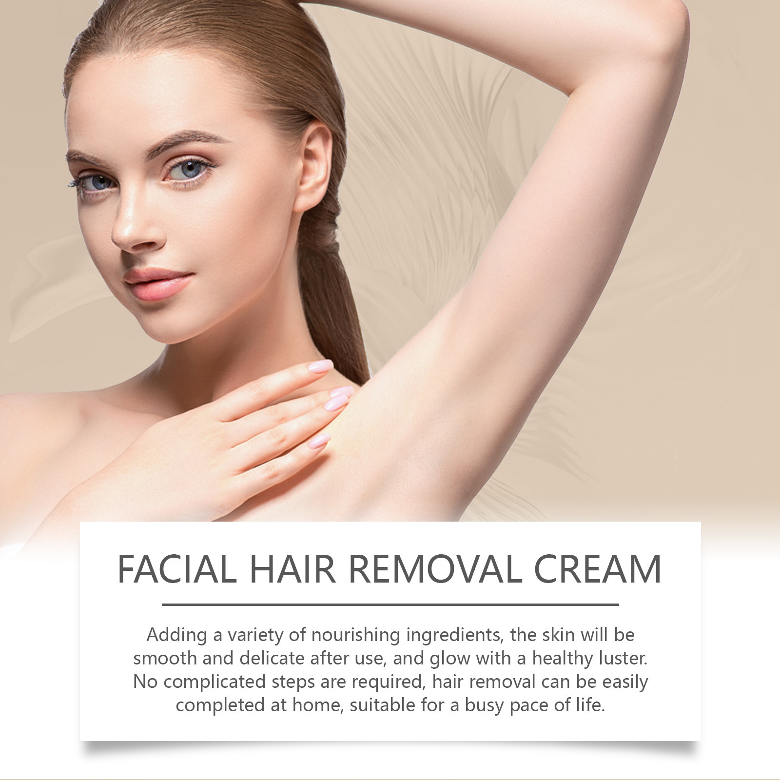HOYGI Coconut facial gentle hair removal cream Facial hair removal men and women lips and beards are gentle and not irritating 3