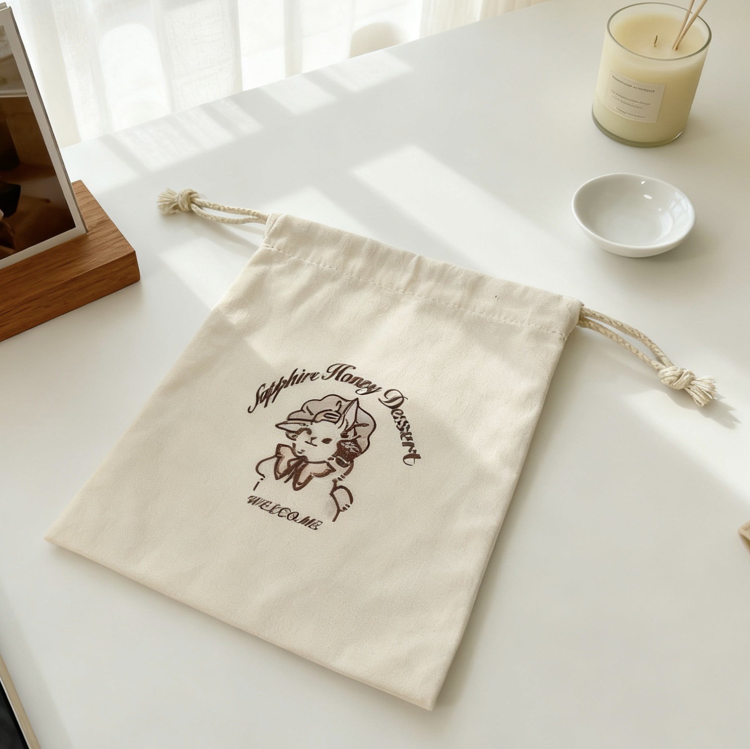 Boca plana (con diseño en stock) 20 cm de ancho * 25 cm de alto