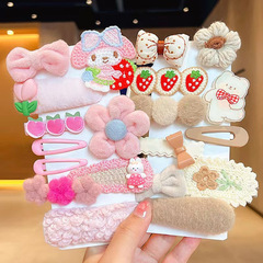 Autumn and Winter Plush Hair Clip Fashion 2022 New Side-Swept Bangs Hair Accessory for Girls Cute Hair Pin
