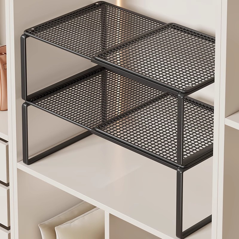 Wardrobe Layered Partition Storage Artifact Cabinet Retractable Storage Rack Wardrobe Shoe Cabinet Partition Organizer Board