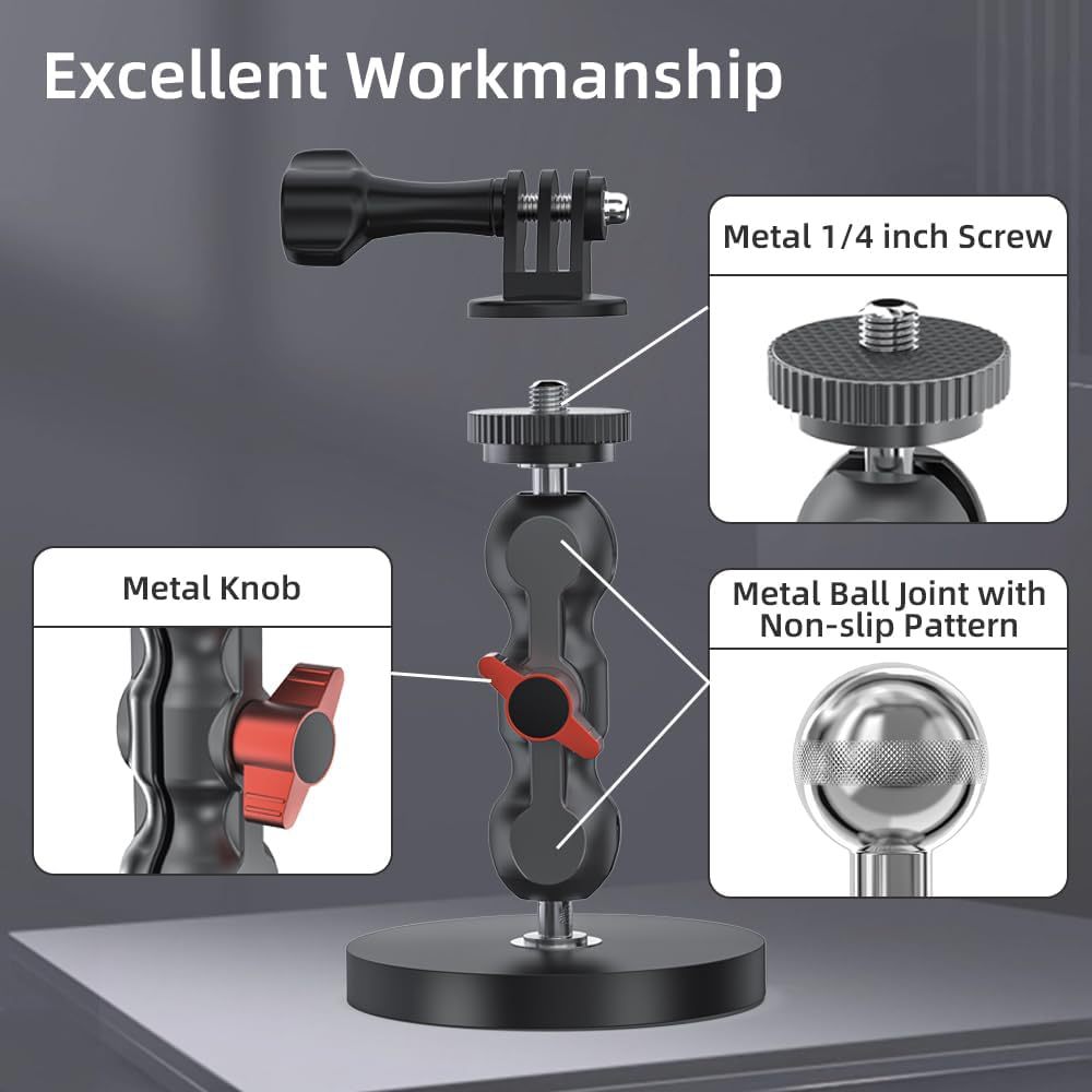 Magnético soporte de cámara de automóvil DJI / insta360 / gopro accesorios de cámara de automóvil imán metal plataforma de nube