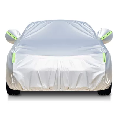 Oxford cloth car cover fleece-lined car sun-proof thickened car cover full cover sun-proof rain-proof car cover (Car clothing) - 2s-small-hatchback-dupont-oxford-upgraded-silver