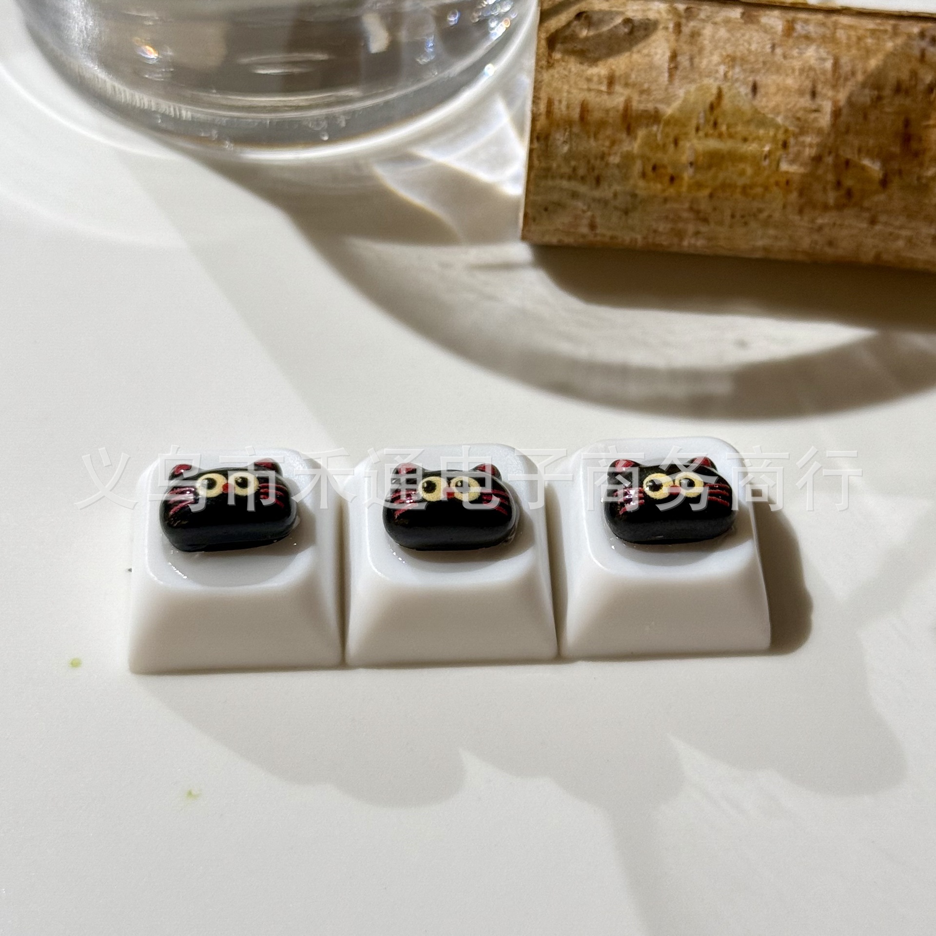 251-Black kitten keycap