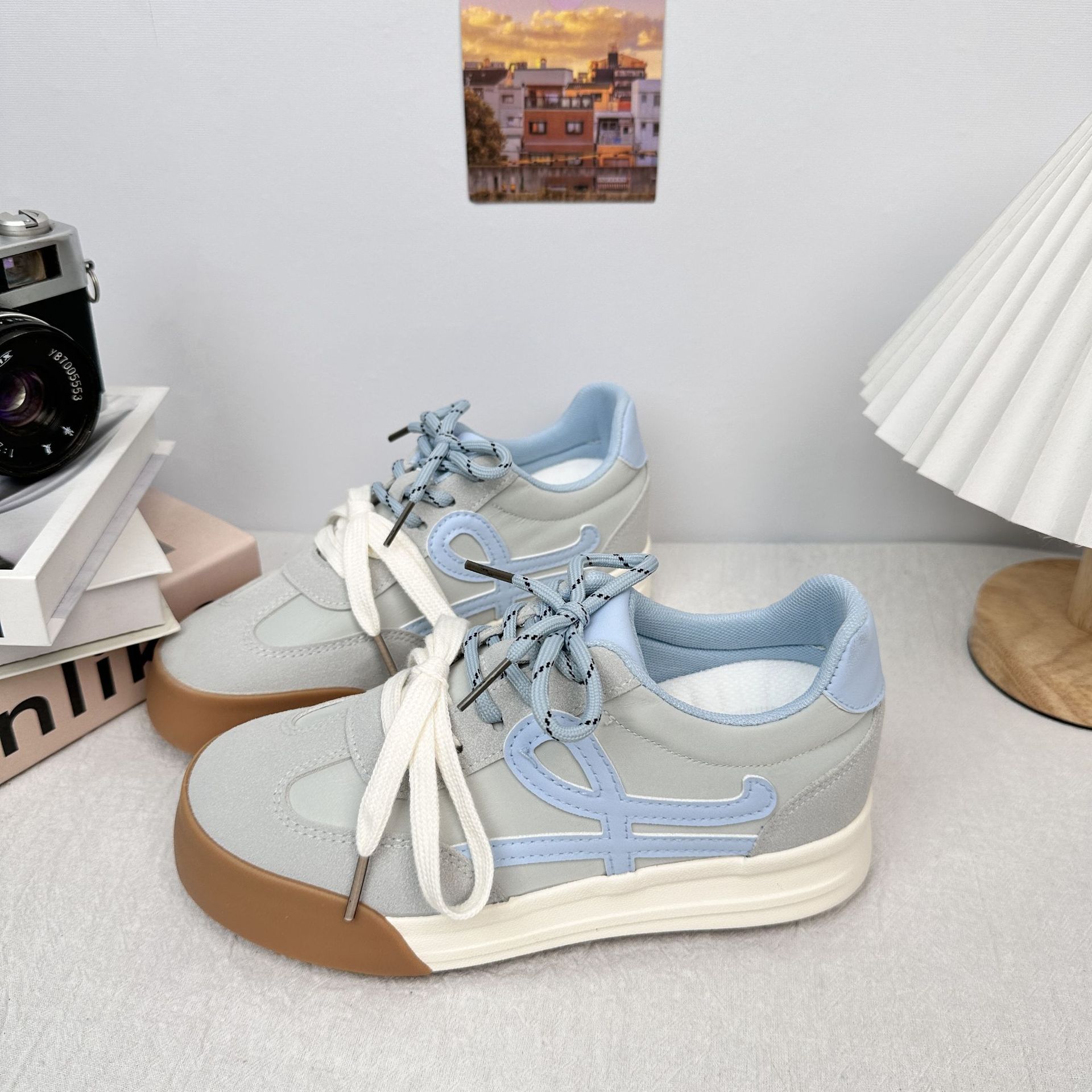 6649 Calzado de entrenamiento alemán de estilo escolar de estudiante 2025 primavera todo-fósforo suela suave zapatos cómodos zapatos de suela gruesa