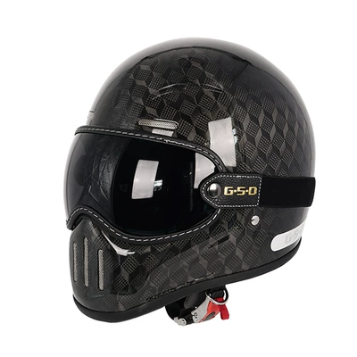 Motosiklet kaskı (dəbilqə) — Motorcycle Helmet for Men and Women - three-dimensional-pattern-black-tea-mirror-m55-56