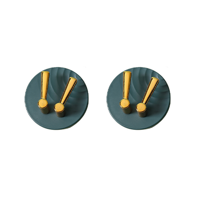 Luz de lujo redondo cepillo de dientes titular gancho de baño multi-funcional rack ponche-libre de almacenamiento de rack de pared de la cocina gancho pegajoso