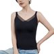 Summer Long Non-marking Moisturizing Clothes Women's Thin Chest Pad Sling Ice Silk Vest Women's One-piece Latex Pad Underwear